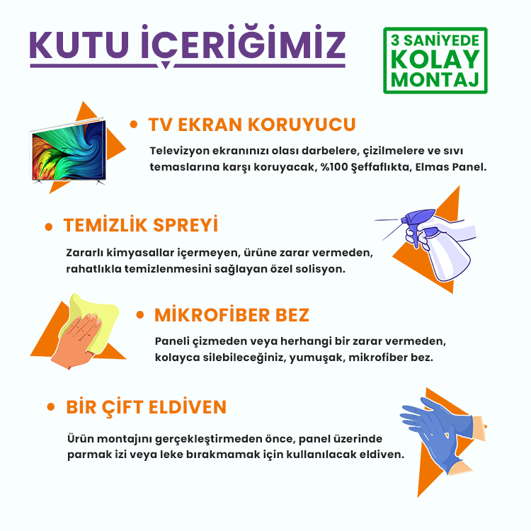 Bestoclass Altus AL 55L 8840 5B Tv Ekran Koruyucu Düz (Flat) Ekran