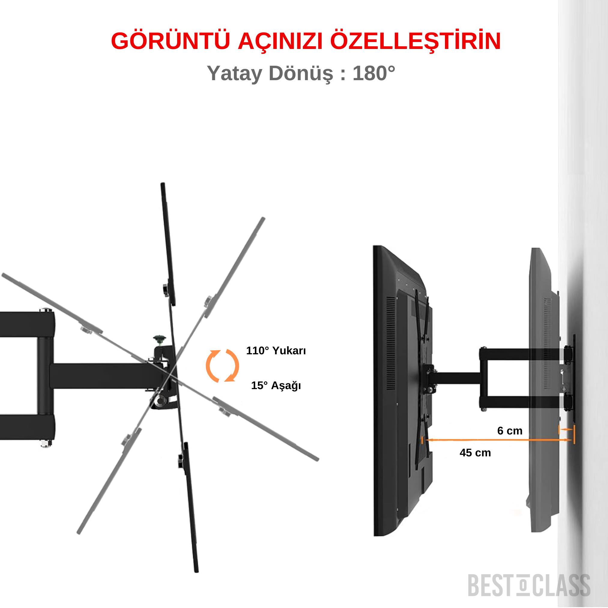 Bestoclass Altus AL32 LB M510 Hareketli Tv Askı Aparatı