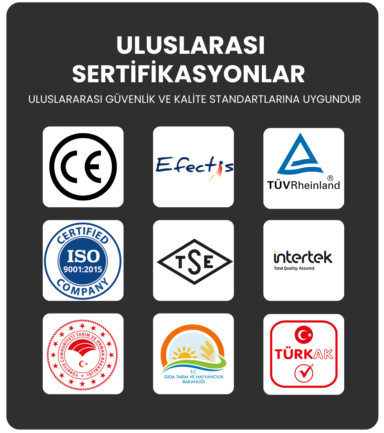 Uluslararası Sertifikasyonlar