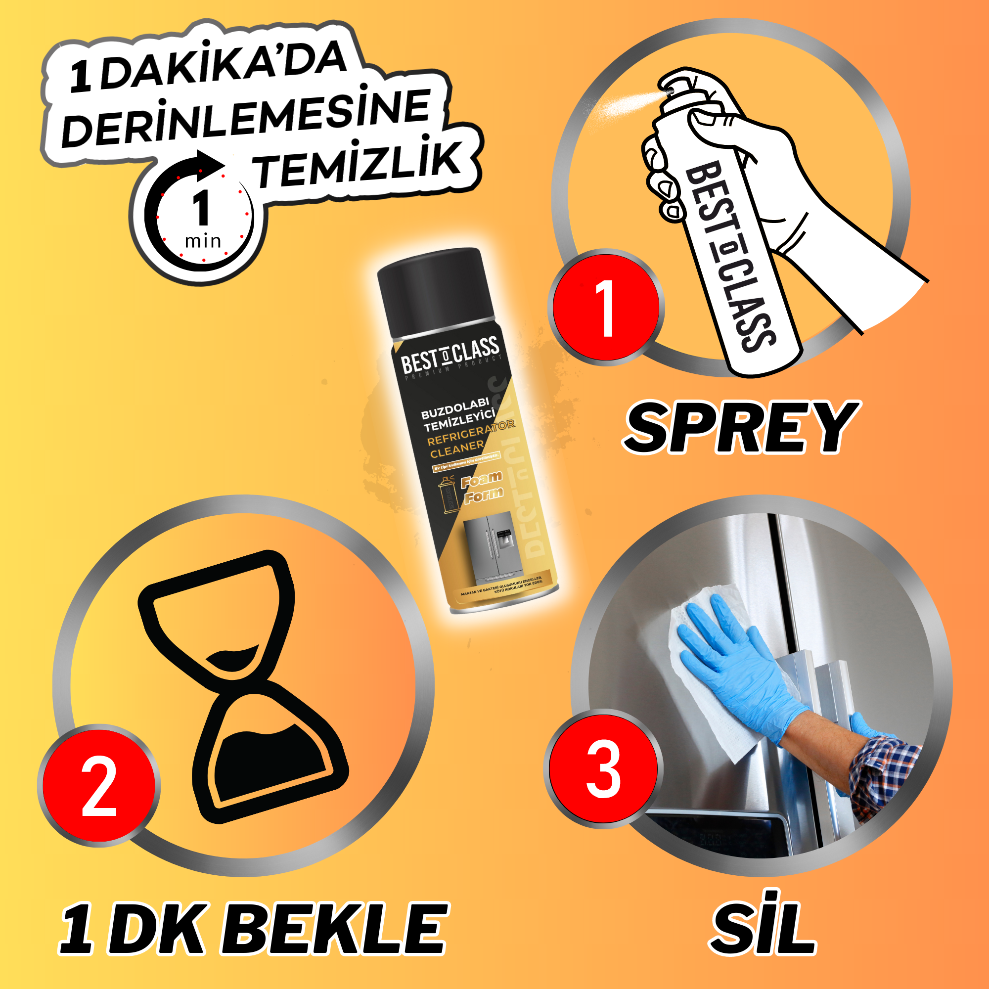 Bestoclass Premium Product Buzdolabı Temizleyici 500 ML - Görsel 6